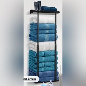 Black wall towel rack. NIB